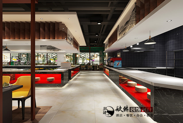銀川自助餐廳裝修|銀川自助餐廳裝修設(shè)計(jì)|镹臻裝修網(wǎng)